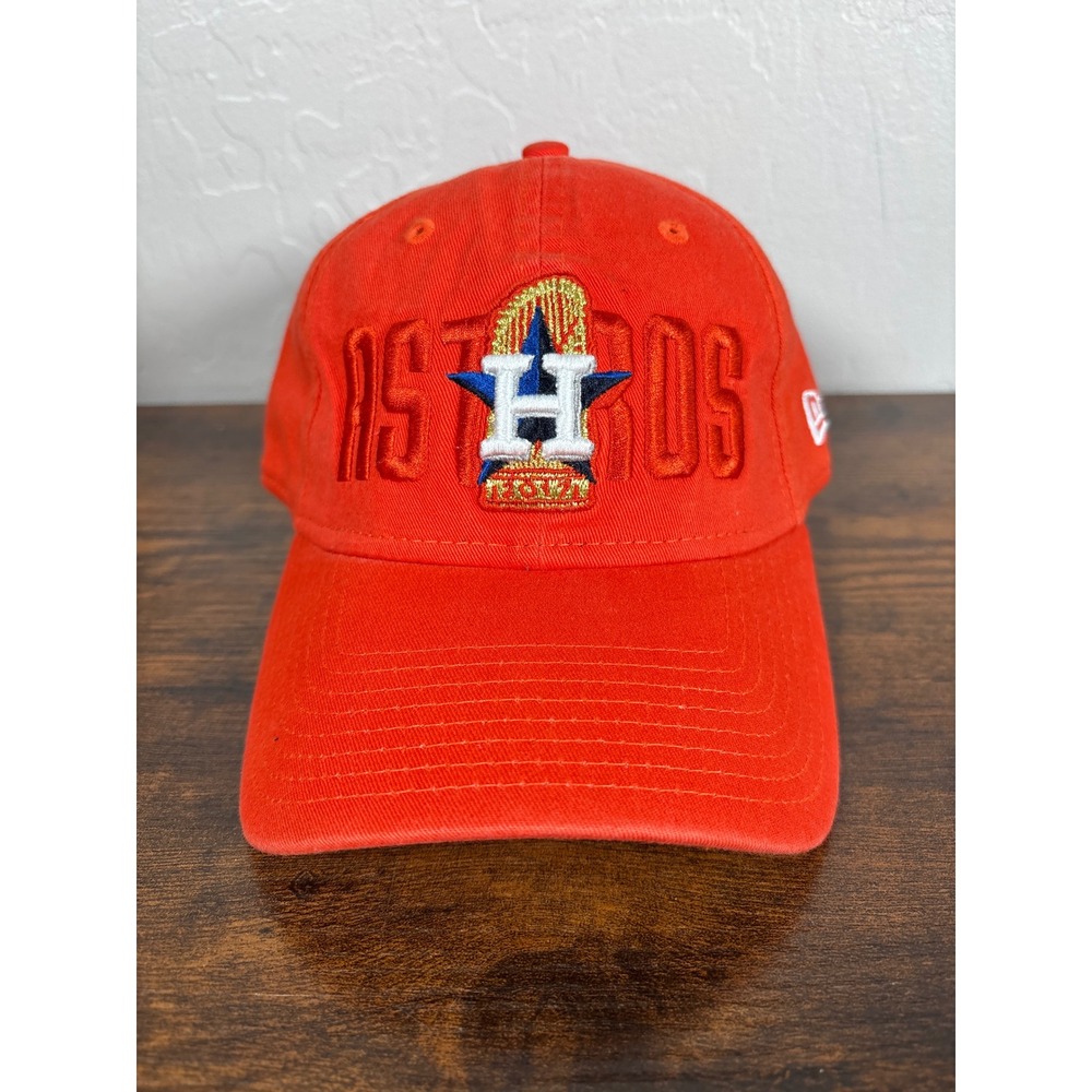 New Era 9TWENTY Houston Astros MLB Adjustable Hat Orange Cotton Strapback Cap